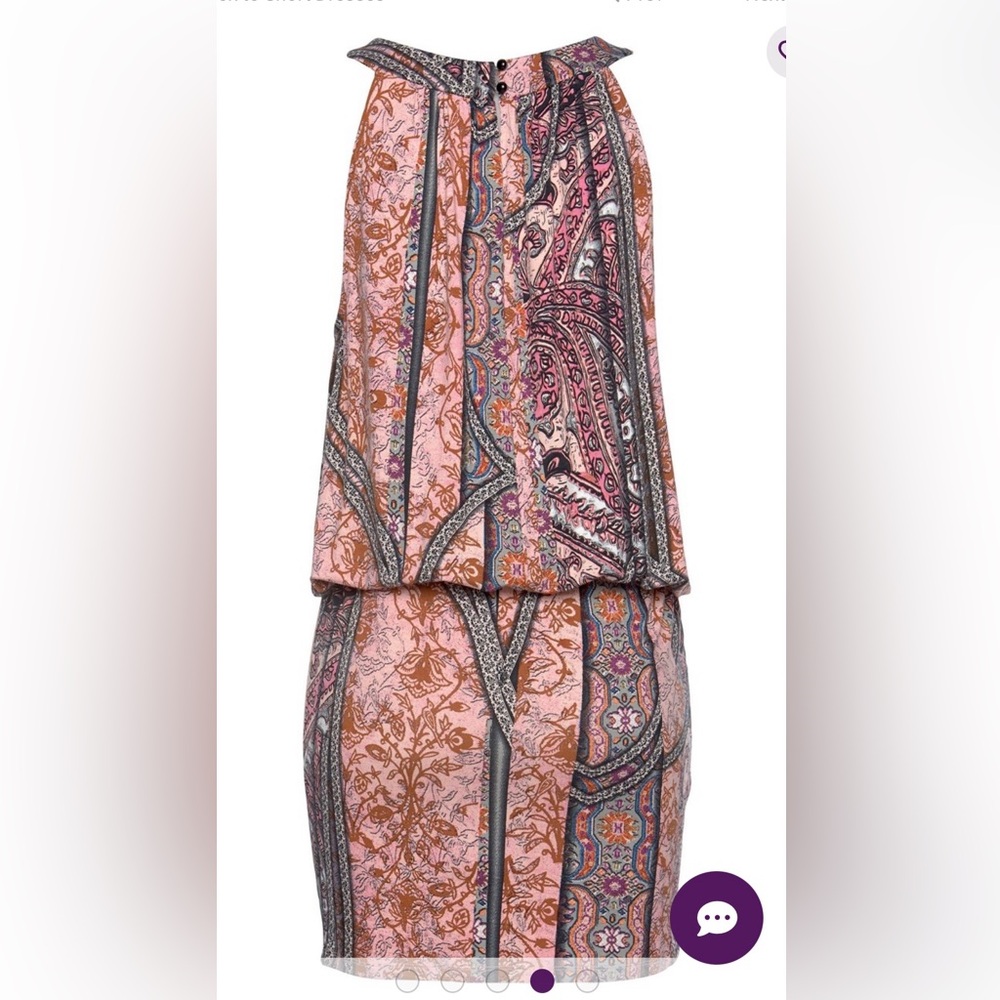 NWT Lascana Boho Sleeveless Mixed Pattern Mini Dress size 8 - Picture 3 of 8